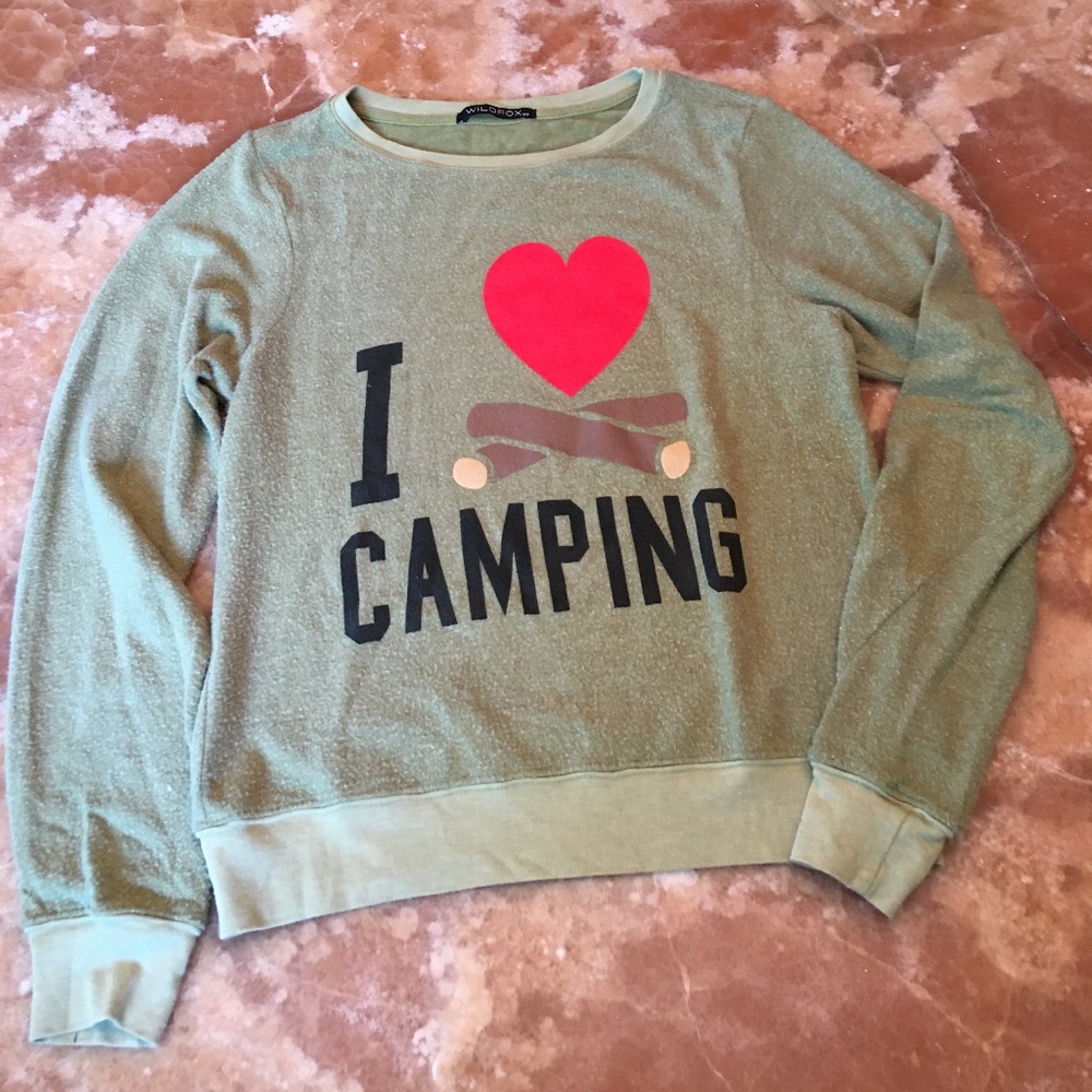 Wildfox I Love Camping Soft Pullover Sweatshirt